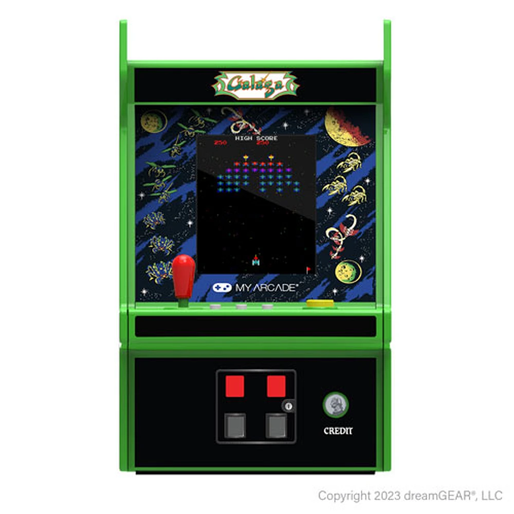 dreamGEAR My Arcade Galaga 2 in 1 Micro Player Pro 6.75" Mini Arcade Machine