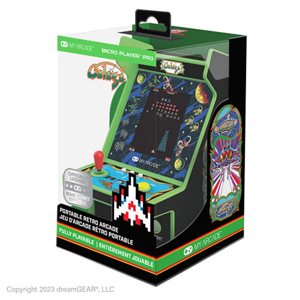 dreamGEAR My Arcade Galaga 2 in 1 Micro Player Pro 6.75" Mini Arcade Machine