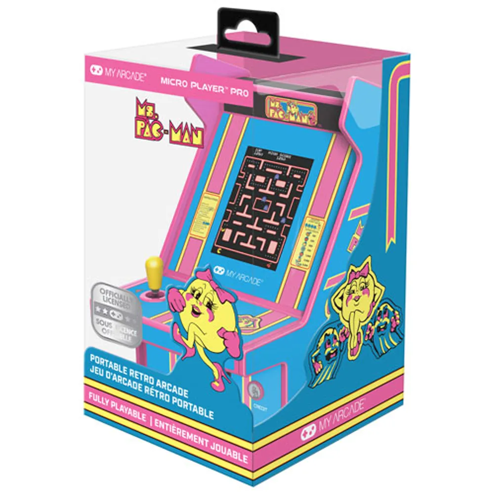 dreamGEAR My Arcade Ms.Pac-Man Micro Player Pro 6.75" Mini Arcade Machine
