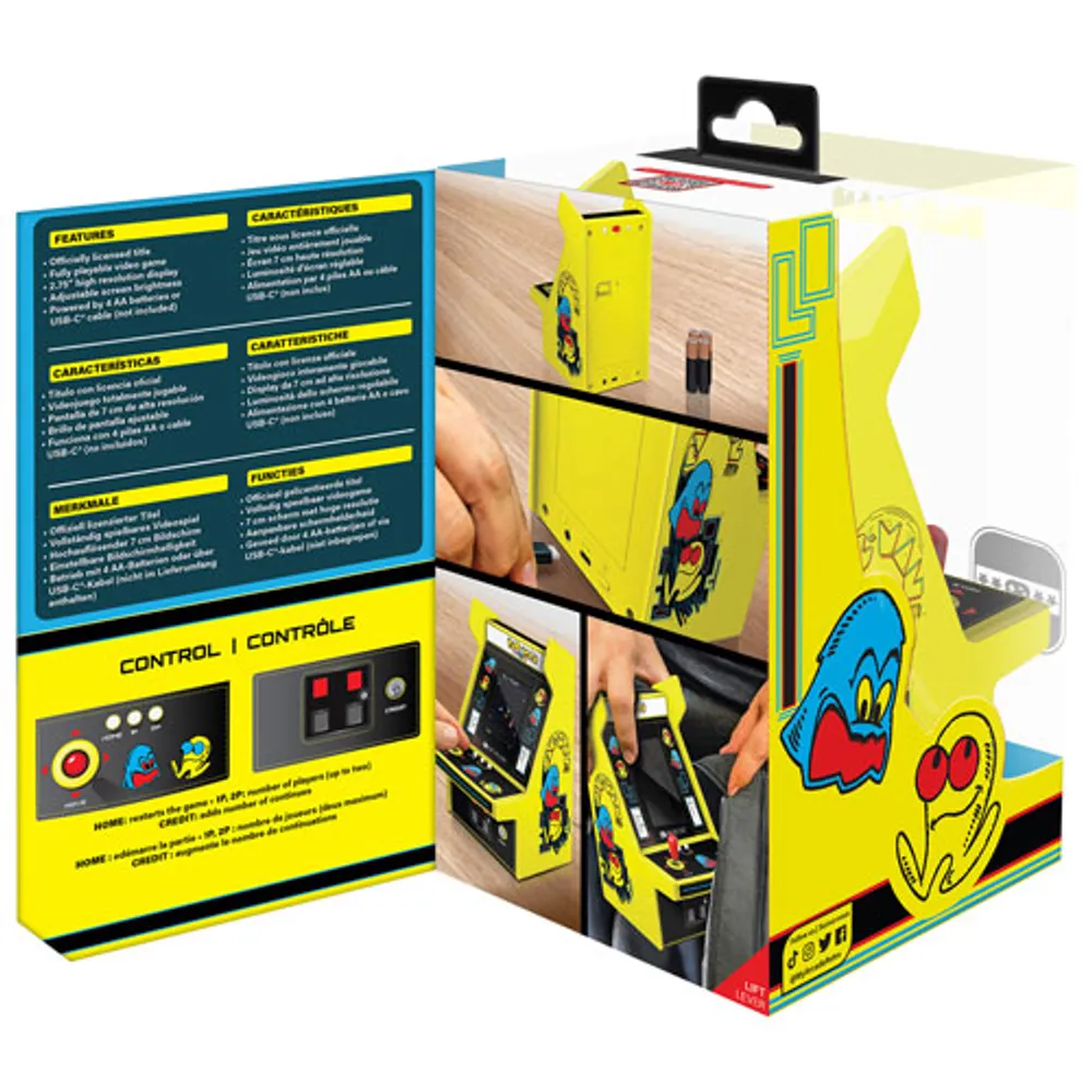 dreamGEAR My Arcade Pac-Man Micro Player Pro 6.75" Mini Arcade Machine