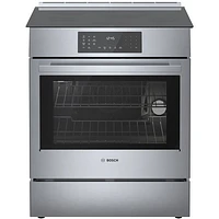 Boîte ouverte - Cuisinière à induction encastrable à convection véritable 4,6 pi³ 30 po de Bosch (HII8057C) - Inox - Parfait état