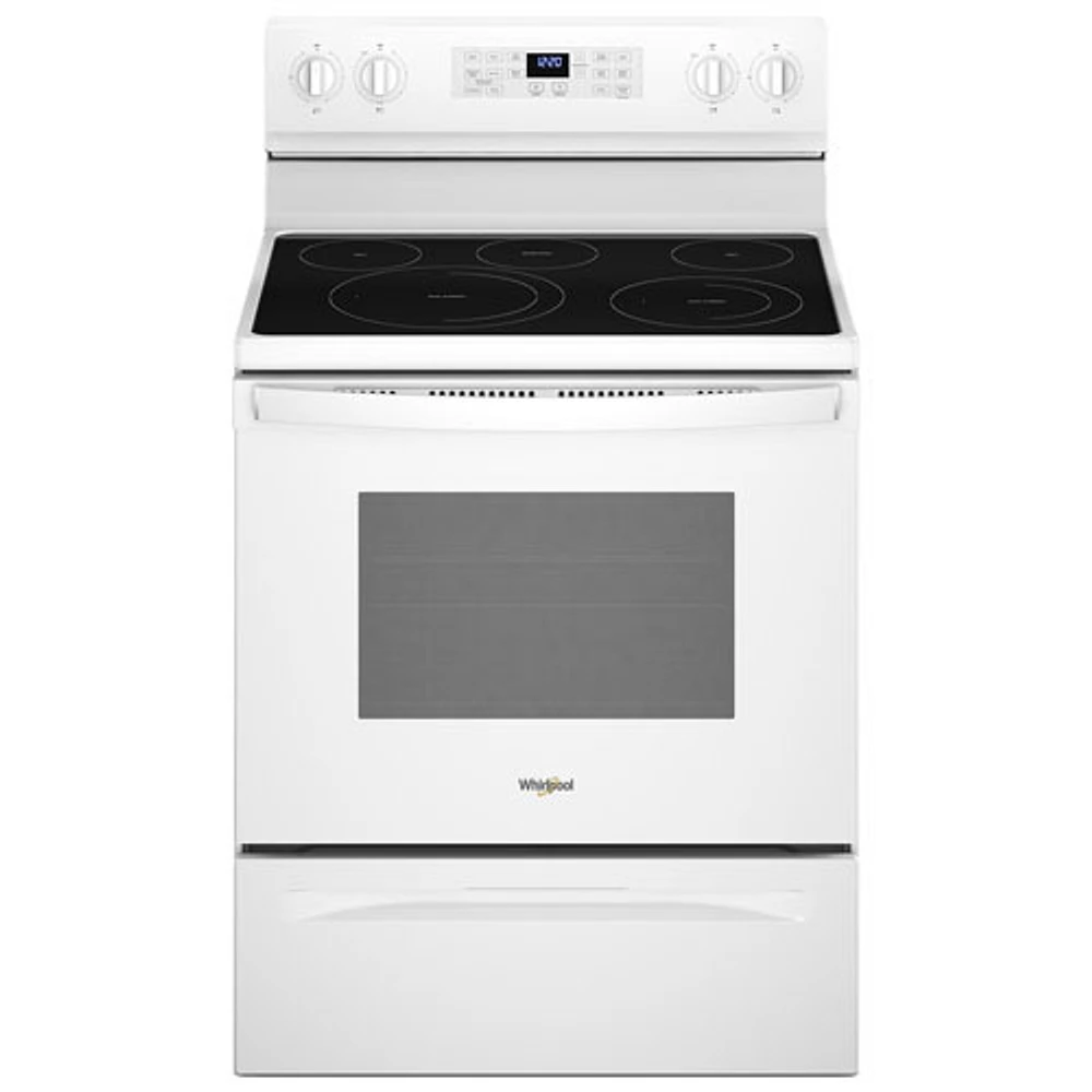 Open Box - Whirlpool 30" 5.3 Cu Ft Fan Convection Freestanding Electric Air Fry Range (YWFE550S0LW) -White -Perfect Condition