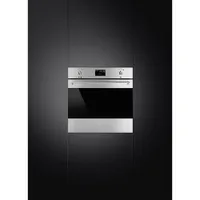 Smeg Classic 24" 2.54 Cu. Ft. Combination True Convection Electric Wall Oven (SFU6302TVX) - Stainless Steel