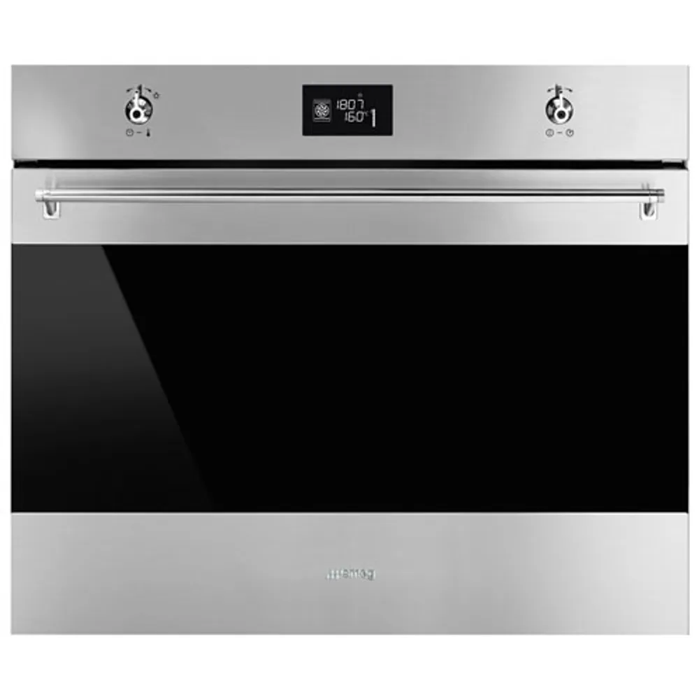 Smeg Classic 27" 2.54 Cu. Ft. Combination True Convection Electric Wall Oven (SFU7302TVX) - Stainless Steel