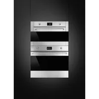 Smeg Classic 27" 2.54 Cu. Ft. Combination True Convection Electric Wall Oven (SFU7302TVX) - Stainless Steel