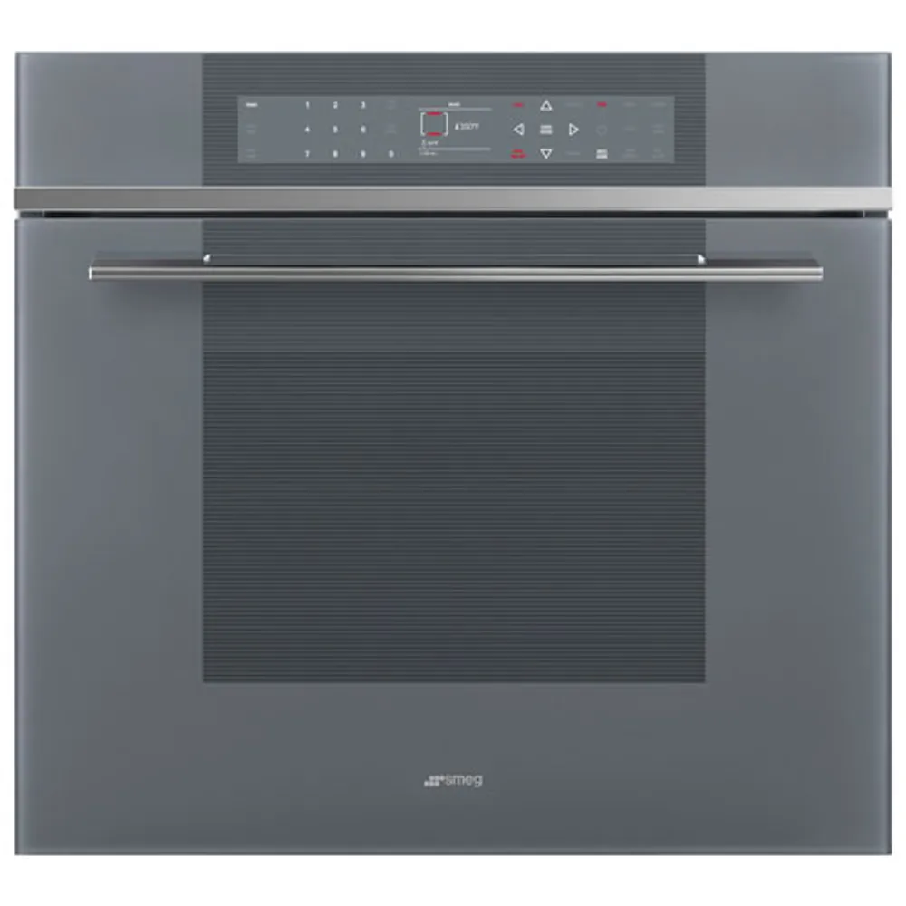 Smeg Linea 30" 4.34 Cu. Ft. Combination True Convection Electric Wall Oven (SOU130S1) - Mystic Grey