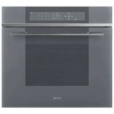 Smeg Linea 30" 4.34 Cu. Ft. Combination True Convection Electric Wall Oven (SOU130S1) - Mystic Grey