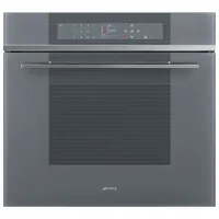 Smeg Linea 30" 4.34 Cu. Ft. Combination True Convection Electric Wall Oven (SOU130S1) - Mystic Grey