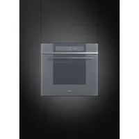 Smeg Linea 30" 4.34 Cu. Ft. Combination True Convection Electric Wall Oven (SOU130S1) - Mystic Grey