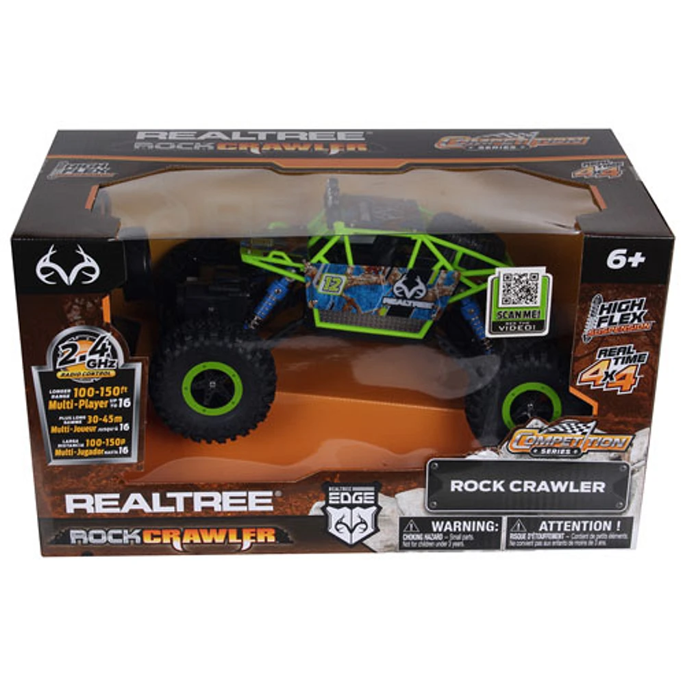 Véhicule téléguidé Realtree Rock Crawler de NKOK échelle 1/16 (81612) - Bleu/Vert