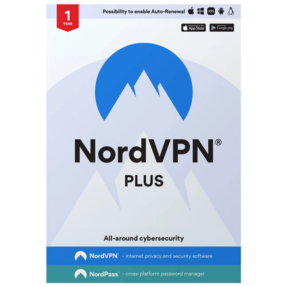 NordVPN Plus (PC/Mac) - 10 Devices - 1 Year