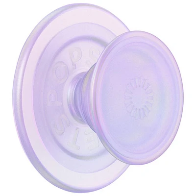 Prise extensible avec support universel MagSafe PopGrip de PopSockets pour téléphone cellulaire - Transparent opalescent