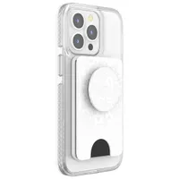 PopSockets MagSafe PopWallet+ (Plus) Universal Cell Phone Expanding Grip & Stand - White/Flower