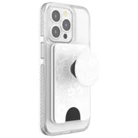PopSockets MagSafe PopWallet+ (Plus) Universal Cell Phone Expanding Grip & Stand - White/Flower