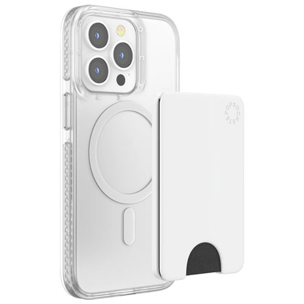 Portefeuille de téléphone MagSafe PopWallet de PopSockets - Blanc