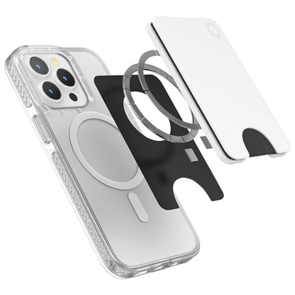 Portefeuille de téléphone MagSafe PopWallet de PopSockets - Blanc