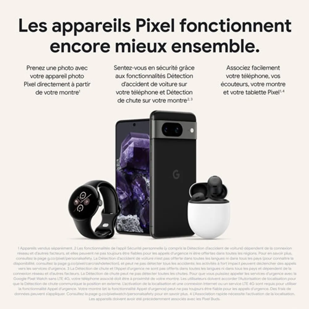 Pixel 8 de Go de Google avec Freedom Mobile - Noir volcanique