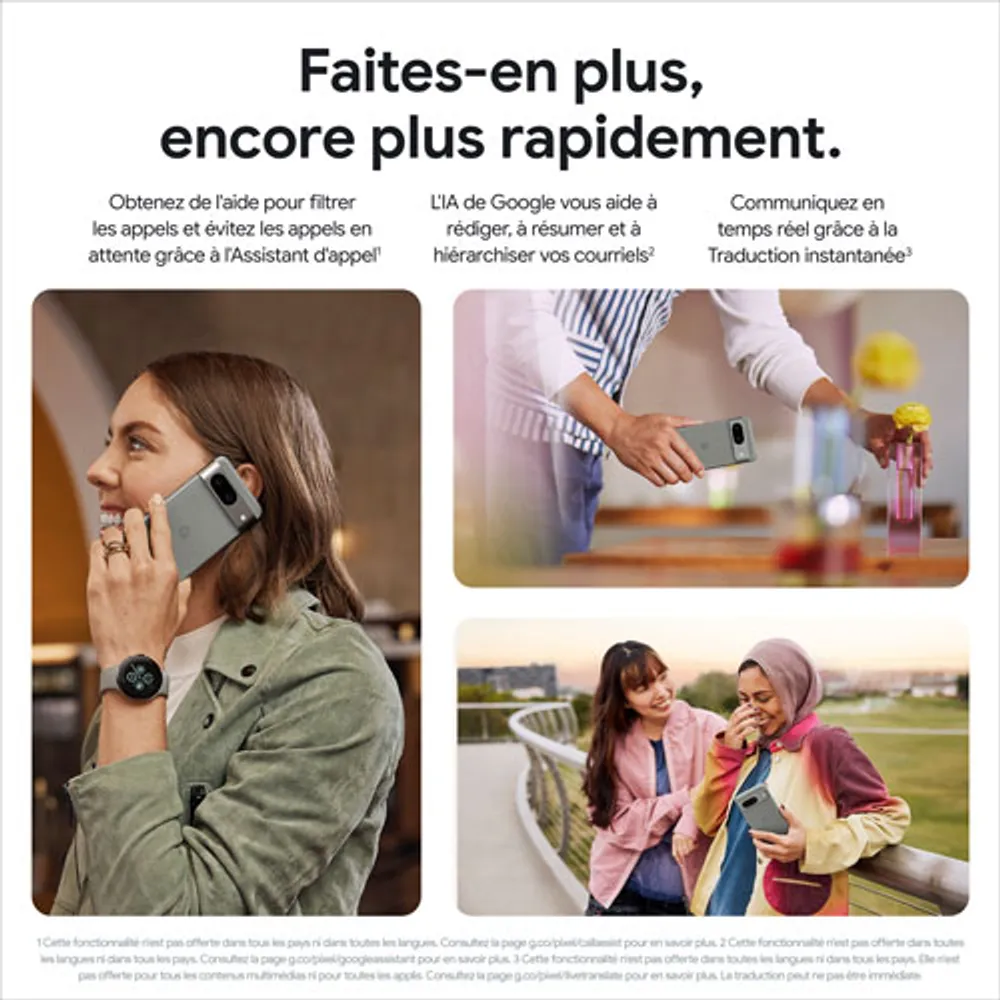 Pixel 8 de 128 Go de Google avec TELUS - Rose - Financement mensuel