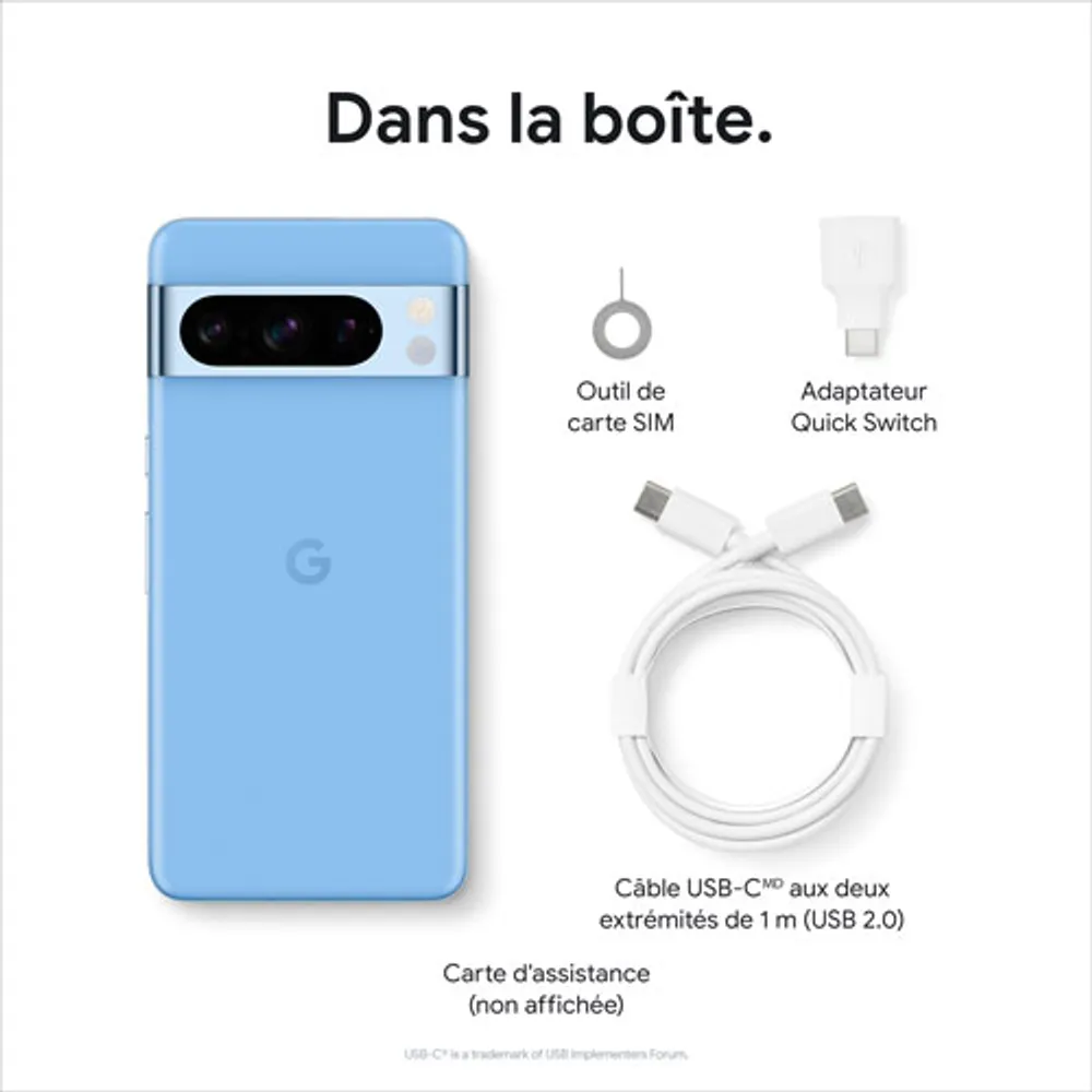 Pixel 8 Pro de Go de Google avec Freedom Mobile - Baie