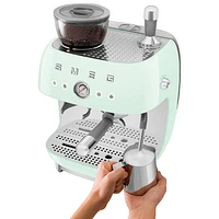 Smeg Manual Espresso Coffee Machine with Frother & Coffee Grinder