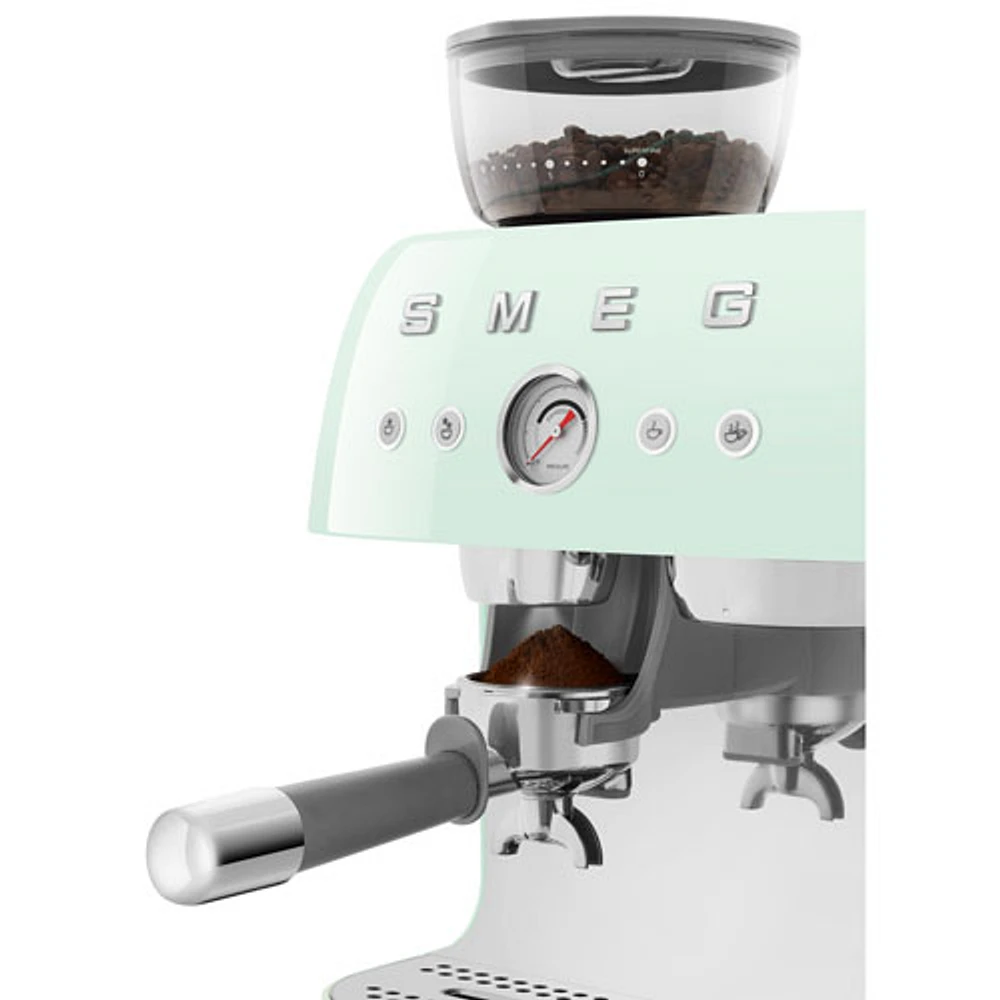 Smeg Manual Espresso Coffee Machine with Frother & Coffee Grinder