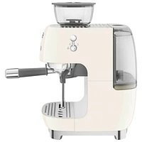 Smeg Manual Espresso Coffee Machine with Frother & Coffee Grinder - Crema