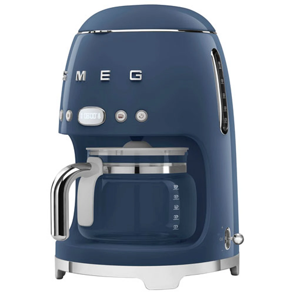 Smeg Drip Coffee Maker - 10-Cup - Navy Blue