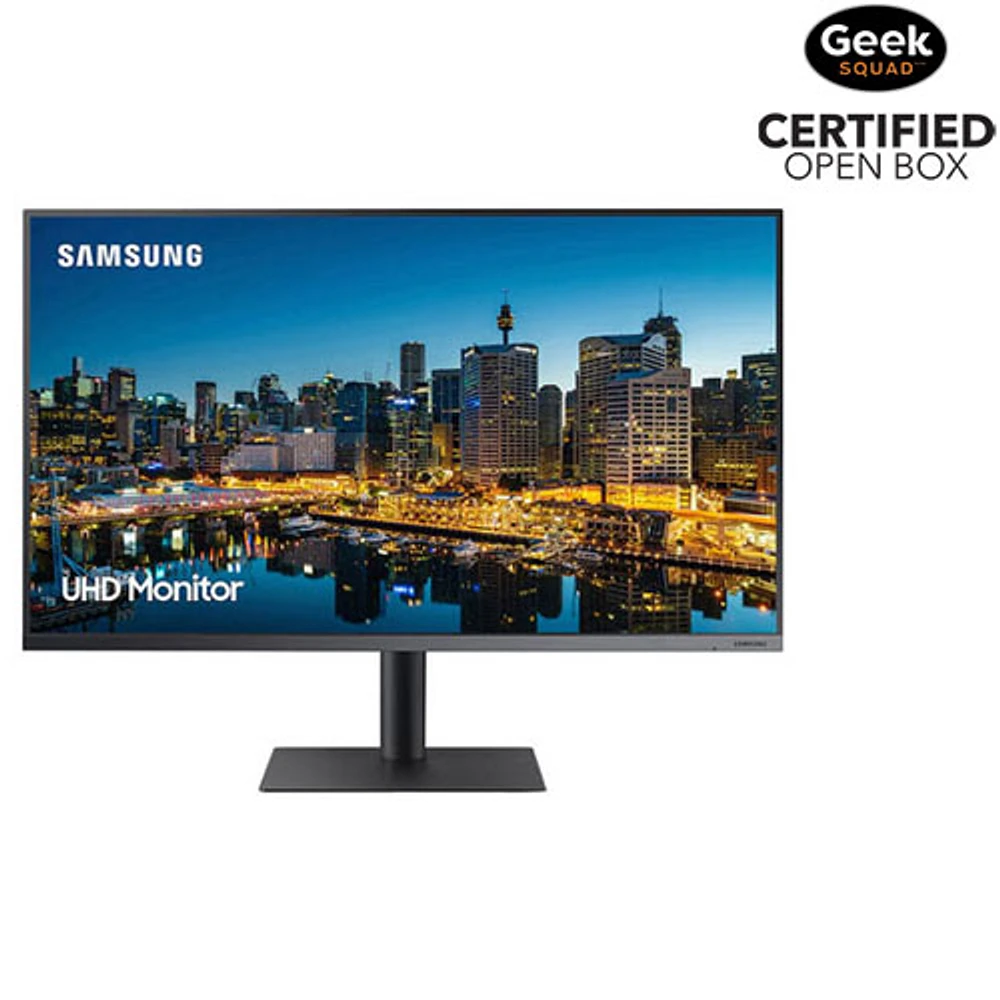 Boîte ouverte - Moniteur 4K UHD AV DEL 60 Hz 5 ms GTG V-Sync 32 po de Samsung (LF32TU874VNXGO) - Bleu foncé/Gris