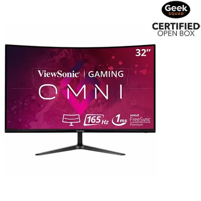 Open Box - Viewsonic 32" FHD 165Hz 1ms GTG Curved MVA LCD FreeSync Gaming Monitor (VX3218-PC-MHD)-Black