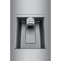 Réfrigérateur à deux portes de 31 pi³ et 36 po avec distributeur d'eau et de glaçons de LG (LRYXS3106S) - Inox résistant aux taches