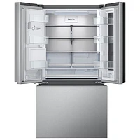 Réfrigérateur à deux portes de 31 pi³ et 36 po avec distributeur d'eau et de glaçons de LG (LRYKS3106S) - Inox résistant aux taches