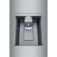 Réfrigérateur à deux portes de 31 pi³ et 36 po avec distributeur d'eau et de glaçons de LG (LRYKS3106S) - Inox résistant aux taches