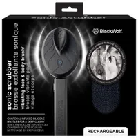 Black Wolf Sonic Scrubber Pro Vibrating Face & Body Brush (SSRB1006) - Black