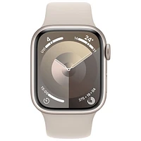 Bell Apple Watch Series 9 (GPS + Cellular) 41mm Starlight Aluminium Case w/Starlight Sport Band - S/ M - Monthly Financing