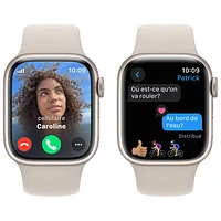 Apple Watch Series 9 (GPS + Cellular) avec boîtier de mm en aluminium comète et bracelet sport comète par TELUS - Moyen/Grand