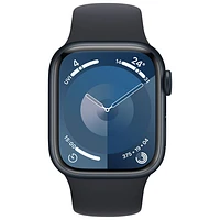 Freedom Mobile Apple Watch Series 9 (GPS + Cellular) 41mm Midnight Aluminium Case w/Midnight Sport Band - S/ M - Monthly Tab Payment