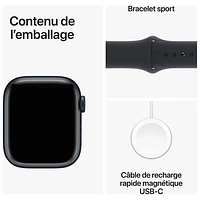 Rogers Apple Watch Series 9 (GPS + Cellular) 41mm Midnight Aluminium Case w/Midnight Sport Band - S/ M - Monthly Financing