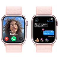 Rogers Apple Watch Series 9 (GPS + Cellular) 41mm Pink Aluminum Case w/Light Pink Sport Loop - S - Monthly Financing