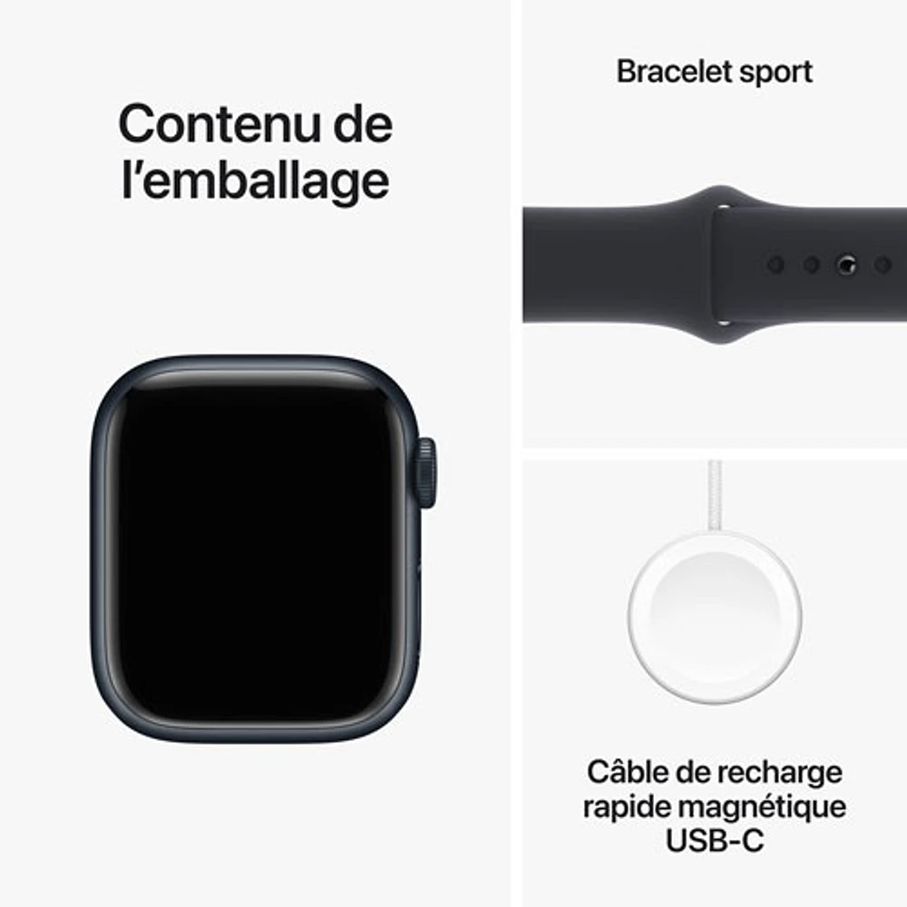 Rogers Apple Watch Series 9 (GPS + Cellular) 41mm Midnight Aluminum Case w/Midnight Sport Band - M/L - Monthly Financing