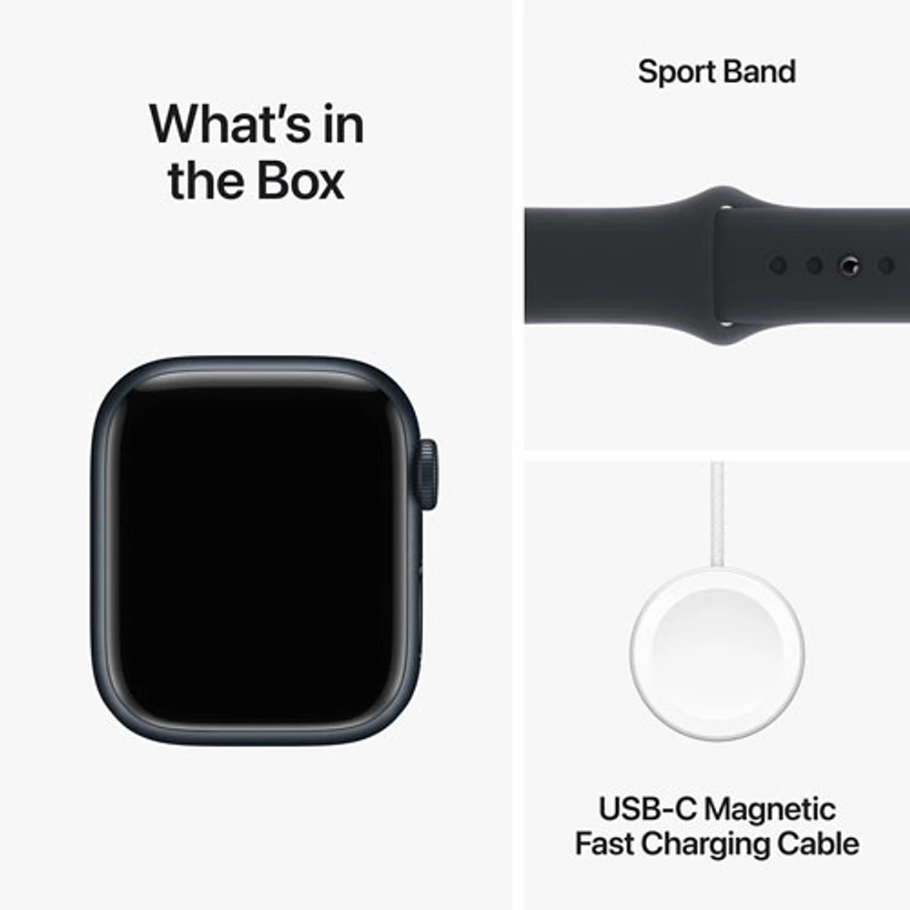 Rogers Apple Watch Series 9 (GPS + Cellular) 41mm Midnight Aluminum Case w/Midnight Sport Band - M/L - Monthly Financing