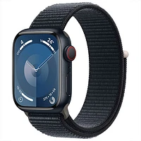 Bell Apple Watch Series 9 (GPS + Cellular) 41mm Midnight Aluminum Case w/Midnight Sport Loop - S - Monthly Financing