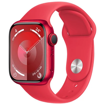 Rogers Apple Watch Series 9 (GPS + Cellular) 41mm (PRODUCT)RED Aluminum Case w/ (PRODUCT)RED Sport Band - /M