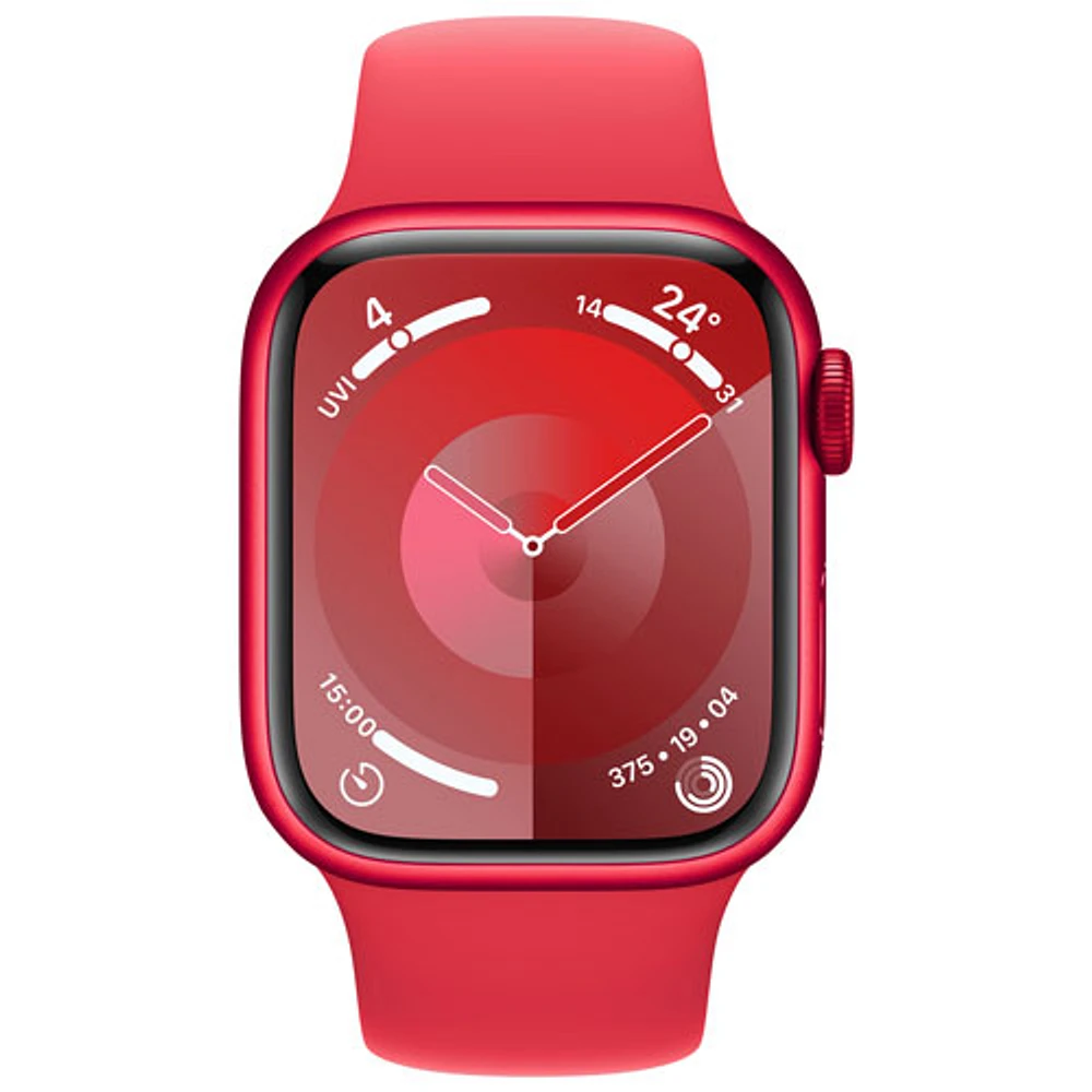 TELUS Apple Watch Series 9 (GPS + Cellular) 41mm (PRODUCT)RED Aluminum Case w/ (PRODUCT)RED Sport Band - /M