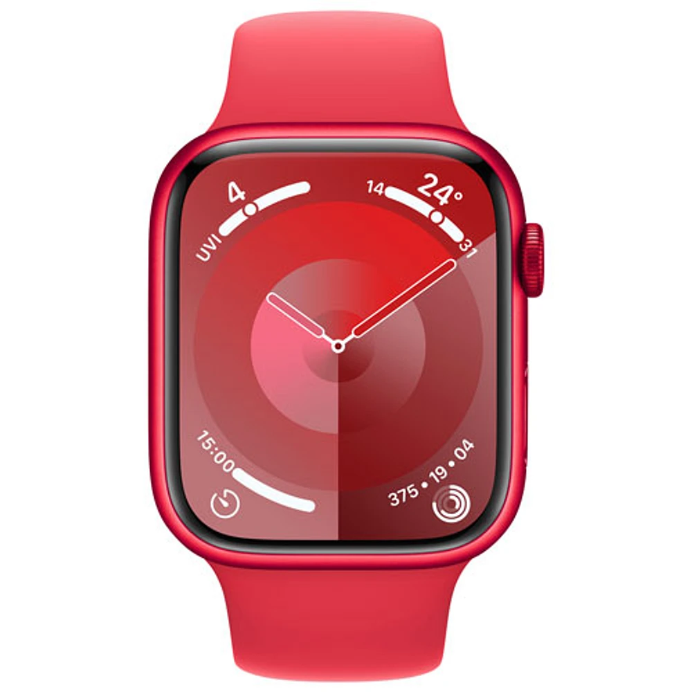 TELUS Apple Watch Series 9 (GPS + Cellular) 45mm (PRODUCT)RED Aluminum Case w/ (PRODUCT)RED Sport Band - M