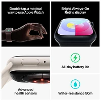 Rogers Apple Watch Series 9 (GPS + Cellular) 45mm Graphite Stainless Steel Case w/ Midnight Sport Band - M/L - Monthly Financing