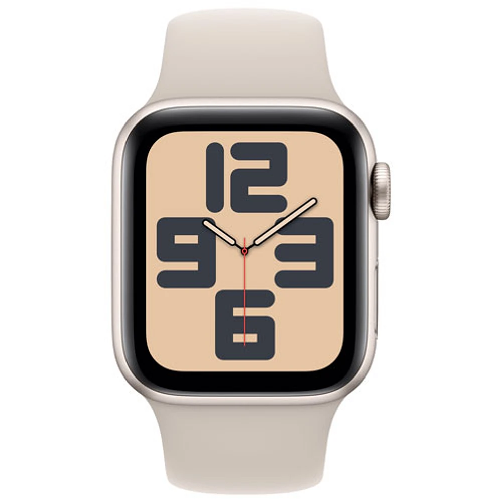 Apple Watch SE (GPS + Cellular) avec boîtier de mm en aluminium comète et bracelet sport comète par TELUS - Petit/Moyen