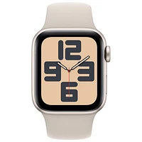 Apple Watch SE (GPS + Cellular) avec boîtier de mm en aluminium comète et bracelet sport comète par TELUS - Petit/Moyen