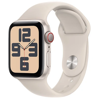 Rogers Apple Watch SE (GPS + Cellular) 40mm Starlight Aluminum Case w/Starlight Sport Band - M
