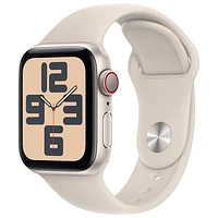 Apple Watch SE (GPS + Cellular) avec boîtier de mm en aluminium comète et bracelet sport comète par Rogers - Moyen/Grand