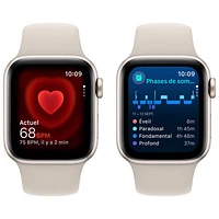 Apple Watch SE (GPS + Cellular) avec boîtier de mm en aluminium comète et bracelet sport comète par Rogers - Moyen/Grand